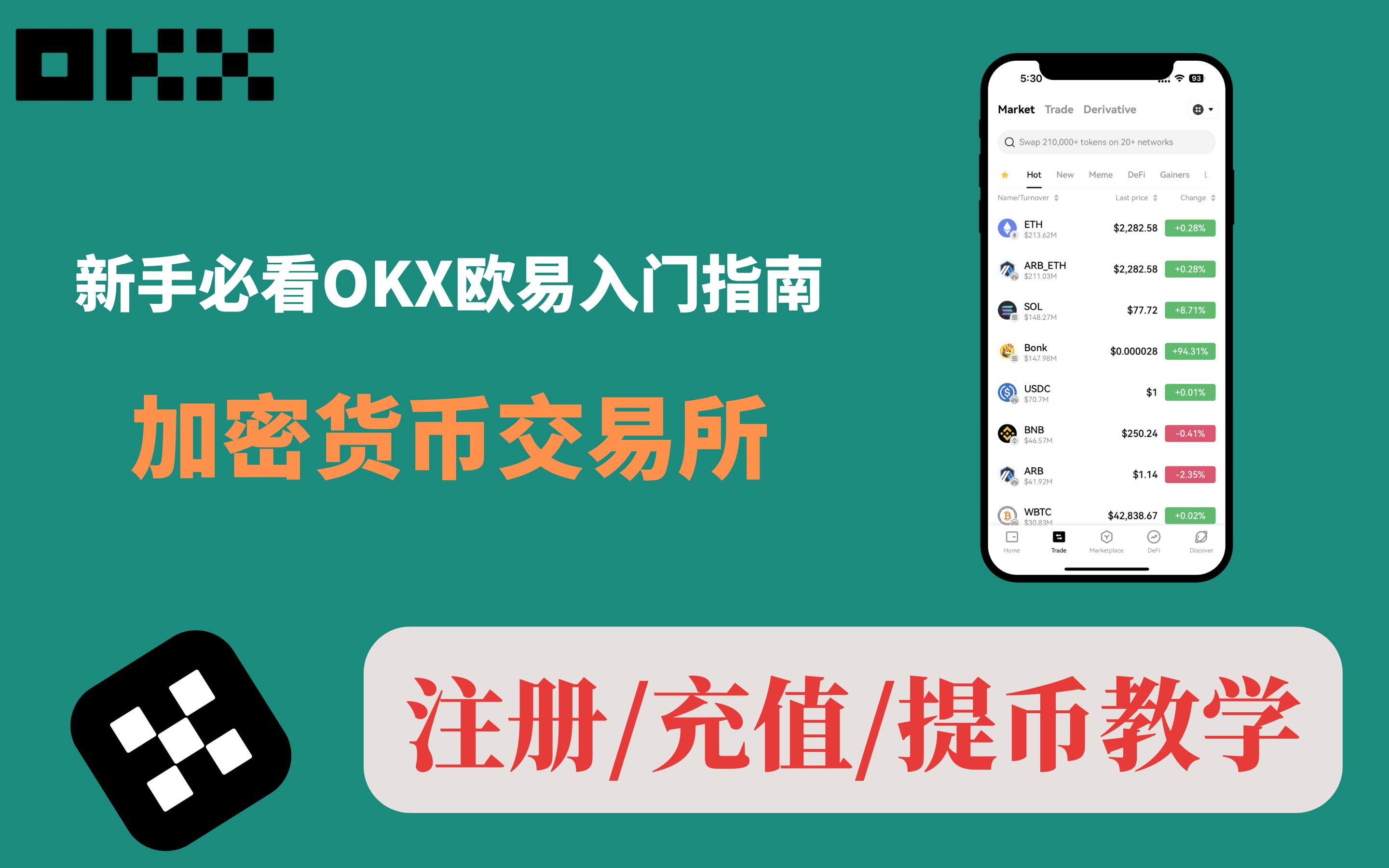 OKX欧易交易所注册/充值/交易操作使用教程全攻略
